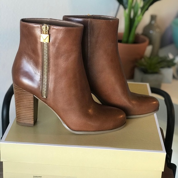 michael kors margaret bootie dark caramel